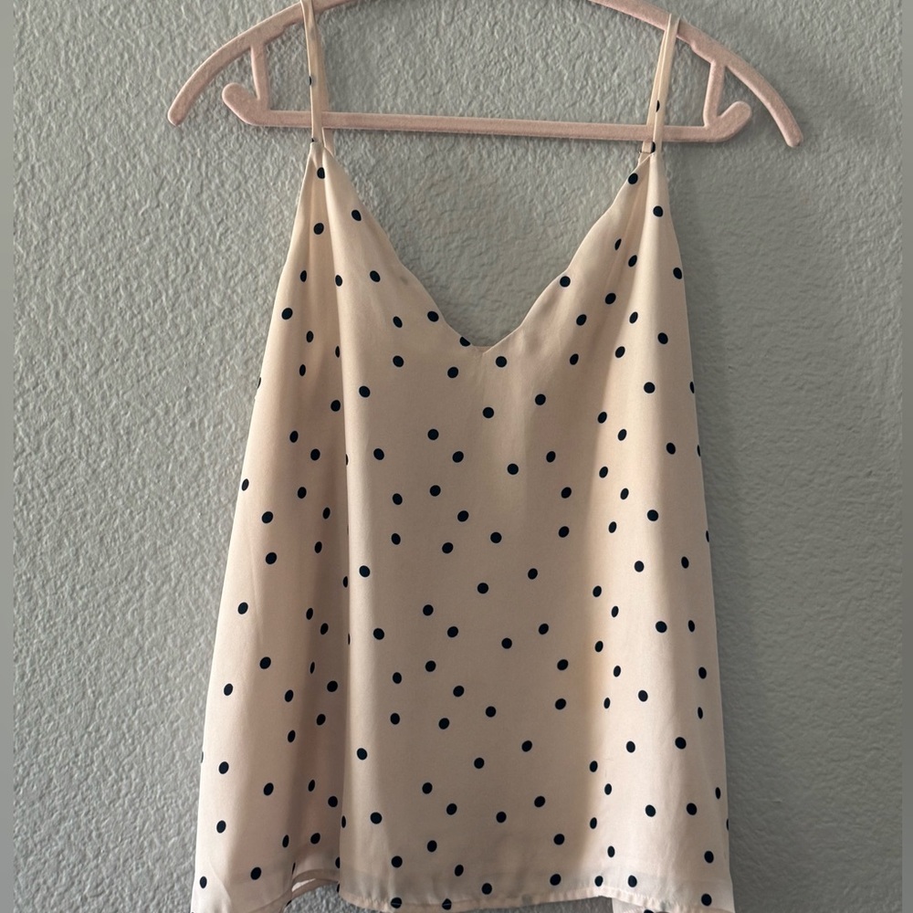Socialite Cream and Black Polka Dot Camisole